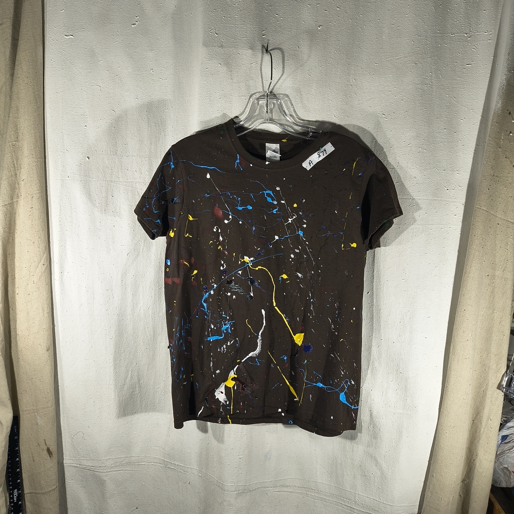 Timothy Designs Men's Medium Brown T-Shirt W/Unique Street Wear Art Design